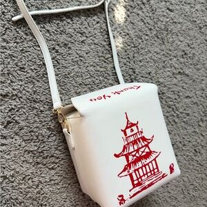 Chinese takeout crossbody purse